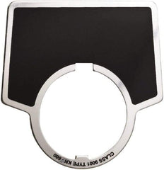 Schneider Electric - Aluminum Legend Plate - Blank - Black Background, 30mm Hole Diameter - All Tool & Supply