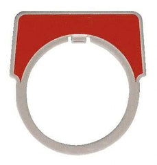 Schneider Electric - Rectangular, Aluminum Legend Plate - Blank - Red Background, 30mm Hole Diameter, 40mm Wide x 43mm High - All Tool & Supply