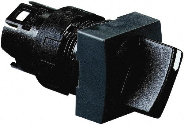 Schneider Electric - 16mm Mount Hole, 2 Position, Handle Operated, Selector Switch Only - Black, Maintained (MA), Shock and Vibration Resistant - All Tool & Supply