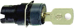 Schneider Electric - 16mm Mount Hole, 2 Position, Key Operated, Selector Switch Only - Maintained (MA), Shock and Vibration Resistant - All Tool & Supply