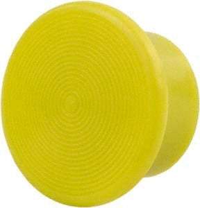 Schneider Electric - Extended Mushroom Head Pushbutton Switch Screw-On Knob - Yellow, Round Button - All Tool & Supply