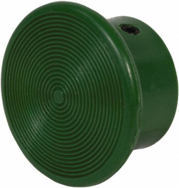 Schneider Electric - Extended Mushroom Head Pushbutton Switch 1-3/8" Screw-On Knob - Green, Round Button, Nonilluminated - All Tool & Supply