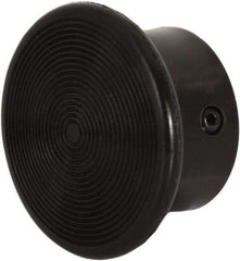 Schneider Electric - Extended Mushroom Head Pushbutton Switch 1-3/8" Screw-On Knob - Black, Round Button, Nonilluminated - All Tool & Supply