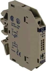 Schneider Electric - 10.5 Milliamp, NC Configuration, Interface Relay Module - DIN Rail Mount, 23 to 131°F, 48 VDC - All Tool & Supply