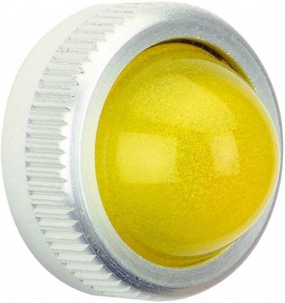 Schneider Electric - Domed, Round Pilot and Indicator Light Lens - Yellow, 30mm Lens Diameter - All Tool & Supply