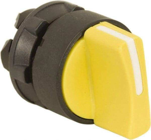 Schneider Electric - 22mm Mount Hole, 2 Position, Handle Operated, Selector Switch Only - Yellow, Maintained (MA), Nonilluminated, Shock, Vibration and Water Resistant - All Tool & Supply