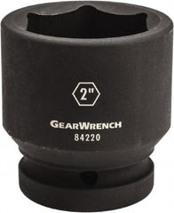 GearWrench - 1" Drive 3-1/4" Standard Impact Socket - 6 Points, 3-15/16" OAL - All Tool & Supply