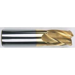 1/4" Dia. - 2-1/2 OAL - Chip Breaker-Solid CBD - TiCN-Single End Roughing End Mill - 4 FL - All Tool & Supply