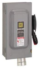 Square D - 60 Amp, 600 VAC, 3 Pole Nonfused Safety Switch - NEMA 12, 30 hp at 600 VAC (Single Phase), 60 hp at 600 VAC (Triple Phase) - All Tool & Supply