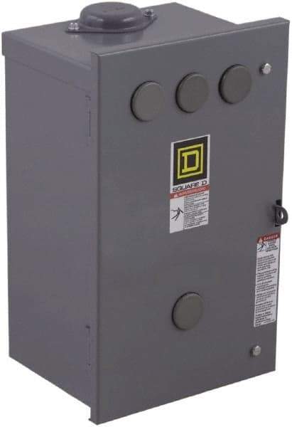 Square D - 3R NEMA Rated, 4 Pole, Electrically Held Lighting Contactor - 20 A (Tungsten), 30 A (Fluorescent), 110 VAC at 50 Hz, 120 VAC at 60 Hz, 4NO Contact Configuration - All Tool & Supply