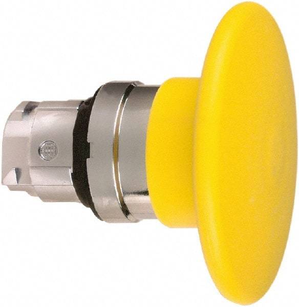 Schneider Electric - 22mm Mount Hole, Extended Mushroom Head, Pushbutton Switch Only - Round, Yellow Pushbutton, Nonilluminated, Momentary (MO) - All Tool & Supply