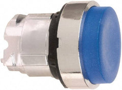 Schneider Electric - 22mm Mount Hole, Extended Straight, Pushbutton Switch Only - Round, Blue Pushbutton, Nonilluminated, Momentary (MO) - All Tool & Supply