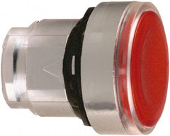 Schneider Electric - 22mm Mount Hole, Flush, Pushbutton Switch Only - Round, Red Pushbutton, Illuminated, Maintained (MA) - All Tool & Supply