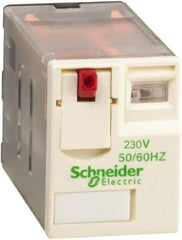 Schneider Electric - 3,000 VA Power Rating, Electromechanical Plug-in General Purpose Relay - 12 Amp at 250/277 VAC & 28 VDC, 6 Amp at 250 VAC & 28 VDC, 2CO, 230 VAC at 50/60 Hz - All Tool & Supply