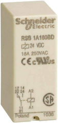 Schneider Electric - 4,000 VA Power Rating, Electromechanical Plug-in General Purpose Relay - 16 Amp at 250 VAC & 28 VDC, 1CO, 24 VDC - All Tool & Supply