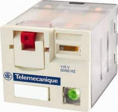 Schneider Electric - 3,750 VA Power Rating, Electromechanical Plug-in General Purpose Relay - 15 Amp at 250 VAC & 28 VDC, 3CO, 48 VAC - All Tool & Supply