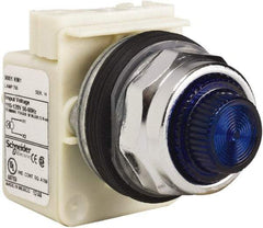 Schneider Electric - 120 VAC Blue Lens Indicating Light - Screw Clamp Connector - All Tool & Supply