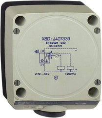 Telemecanique Sensors - PNP, NO/NC, 40mm Detection, Rectangular, Inductive Proximity Sensor - 4 Wires, IP67, 12 to 48 VDC, 80 mm Wide - All Tool & Supply