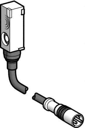 Telemecanique Sensors - NPN, Flat, Inductive Proximity Sensor - 3 Wires, IP67, 12 to 24 VDC, 8mm Wide - All Tool & Supply