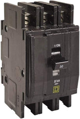 Square D - 30 Amp, 240 VAC, 3 Pole, Panel Mount Miniature Circuit Breaker - 14-2 AWG - All Tool & Supply