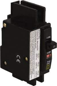 Square D - 20 Amp, 240 VAC, 1 Pole, Panel Mount Miniature Circuit Breaker - 14-2 AWG - All Tool & Supply