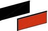 Schneider Electric - Rectangular, Legend Plate Insert - Blank - Black and Red Background, 8mm Wide x 27mm High - All Tool & Supply