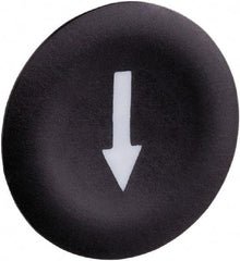 Schneider Electric - Flush Pushbutton Switch Cap - Black, Round Button, Nonilluminated - All Tool & Supply