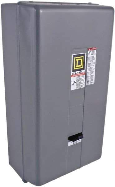 Square D - 220 Coil VAC at 50 Hz, 240 Coil VAC at 60 Hz, 135 Amp, NEMA Size 4, Nonreversible Enclosed Enclosure NEMA Motor Starter - 50 hp at 1 Phase, 1 Enclosure Rating - All Tool & Supply