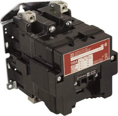 Square D - No Enclosure, 2 Pole, Electrically Held Lighting Contactor - 100 A (Tungsten), 24 VAC at 60 Hz - All Tool & Supply