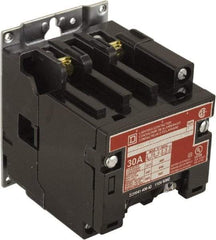 Square D - No Enclosure, 2 Pole, Electrically Held Lighting Contactor - 30 A (Tungsten), 208 VAC at 60 Hz - All Tool & Supply