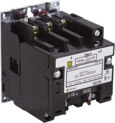 Square D - 2 Pole, 110 Coil VAC at 50 Hz and 120 Coil VAC at 60 Hz, 9 Amp NEMA Contactor - Open Enclosure, 50 Hz at 110 VAC and 60 Hz at 120 VAC - All Tool & Supply