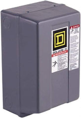 Square D - 3 Pole, 220 Coil VAC at 50 Hz, 240 Coil VAC at 60 Hz, 27 Amp NEMA Contactor - NEMA 1 Enclosure, 50 Hz at 220 VAC and 60 Hz at 240 VAC - All Tool & Supply