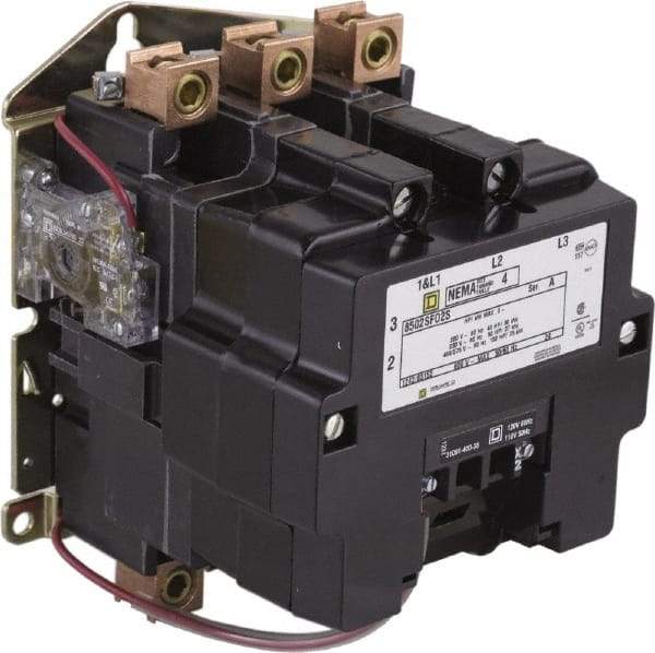 Square D - 3 Pole, 380 Coil VAC at 50 Hz, 135 Amp NEMA Contactor - Open Enclosure, 50 Hz at 380 VAC - All Tool & Supply