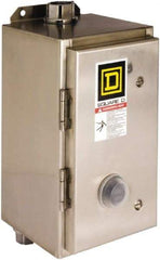 Square D - 110 Coil VAC at 50 Hz, 120 Coil VAC at 60 Hz, 45 Amp, NEMA Size 2, Nonreversible Enclosed Enclosure NEMA Motor Starter - 3 Phase hp: 10 at 200 VAC, 15 at 230 VAC, 25 at 460 VAC, 25 at 575 VAC, 4x Enclosure Rating - All Tool & Supply