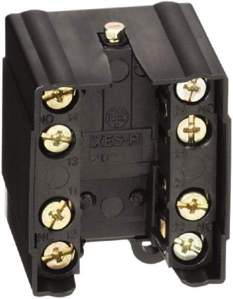 Telemecanique Sensors - 2NO/2NC, 10 Amp, Electrical Switch Contact Block - 600 VAC, For Use with ZCKJ2 - All Tool & Supply