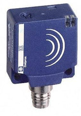 Telemecanique Sensors - NPN, 10 to 15mm Detection, Flat, Inductive Proximity Sensor - 3 Wires, IP67, 12 to 24 VDC, 26mm Wide - All Tool & Supply