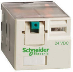 Schneider Electric - 3,750 VA Power Rating, Electromechanical Plug-in General Purpose Relay - 15 Amp at 250 VAC & 28 VDC, 4CO, 24 VDC - All Tool & Supply