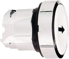 Schneider Electric - 22mm Mount Hole, Flush, Pushbutton Switch Only - Round, White Pushbutton, Nonilluminated, Momentary (MO) - All Tool & Supply