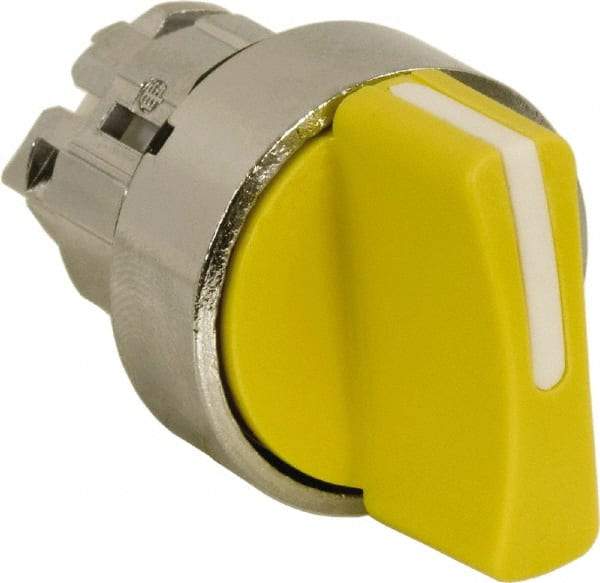 Schneider Electric - 22mm Mount Hole, 2 Position, Handle Operated, Selector Switch - Yellow, Maintained (MA), Nonilluminated, Shock, Vibration and Water Resistant - All Tool & Supply