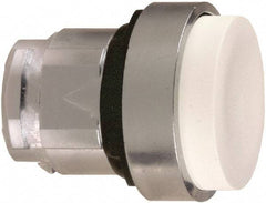 Schneider Electric - 22mm Mount Hole, Extended Straight, Pushbutton Switch Only - Round, White Pushbutton, Nonilluminated, Momentary (MO) - All Tool & Supply