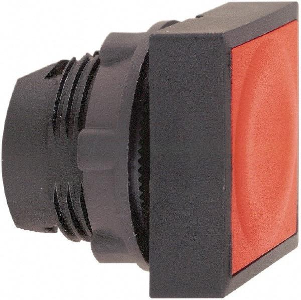 Schneider Electric - 22mm Mount Hole, Flush, Pushbutton Switch Only - Square, Red Pushbutton, Nonilluminated, Momentary (MO) - All Tool & Supply