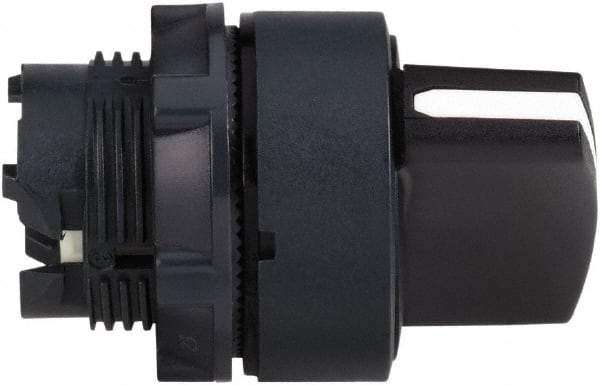 Schneider Electric - 22mm Mount Hole, 2 Position, Handle Operated, Selector Switch Only - Black, Momentary (MO), Nonilluminated, Shock, Vibration and Water Resistant - All Tool & Supply