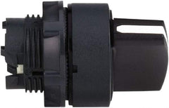 Schneider Electric - 22mm Mount Hole, 2 Position, Handle Operated, Selector Switch Only - Black, Momentary (MO), Nonilluminated, Shock, Vibration and Water Resistant - All Tool & Supply