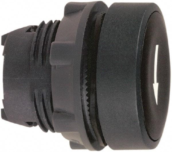 Schneider Electric - 22mm Mount Hole, Flush, Pushbutton Switch Only - Round, Black Pushbutton, Nonilluminated, Momentary (MO) - All Tool & Supply