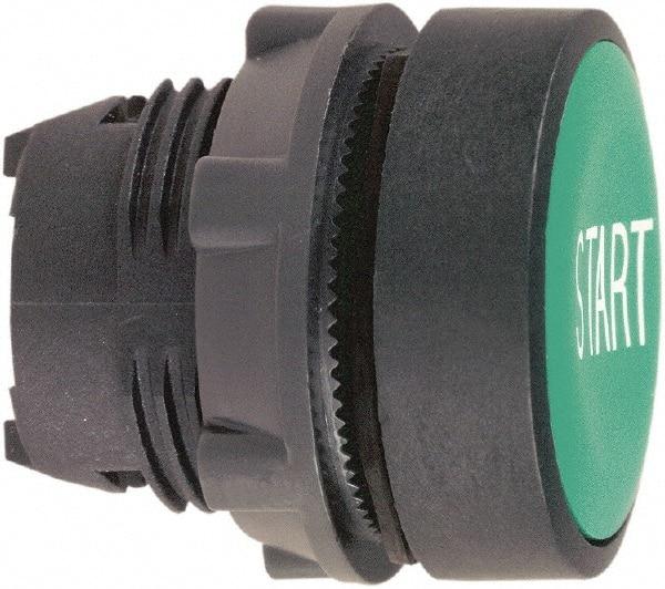 Schneider Electric - 22mm Mount Hole, Flush, Pushbutton Switch Only - Round, Green Pushbutton, Nonilluminated, Momentary (MO) - All Tool & Supply