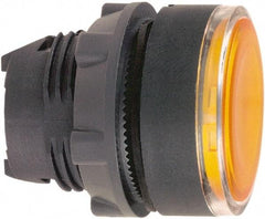 Schneider Electric - 22mm Mount Hole, Flush, Pushbutton Switch Only - Round, Orange Pushbutton, Illuminated, Maintained (MA) - All Tool & Supply