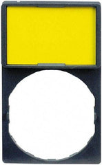 Schneider Electric - Rectangular, Legend Plate - Blank - White and Yellow Background, 22mm Hole Diameter, 30mm Wide x 40mm High - All Tool & Supply