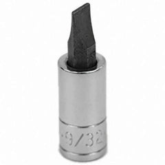 SK - Screwdriver & Drag Link Sockets - 3/8"DR 9/32" CHRM SLOTTED SCRDRVR SCKT BIT - All Tool & Supply