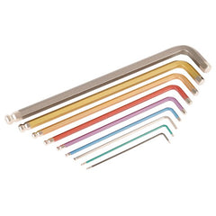 8MM BALL END LONG HEX KEY GOLD CHROME V-MOLY HARDENED - All Tool & Supply