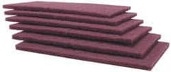 Norton - Very Fine Grade, Aluminum Oxide Hand Pad - Maroon, 6" Wide x 9" Long, Nonwoven - All Tool & Supply